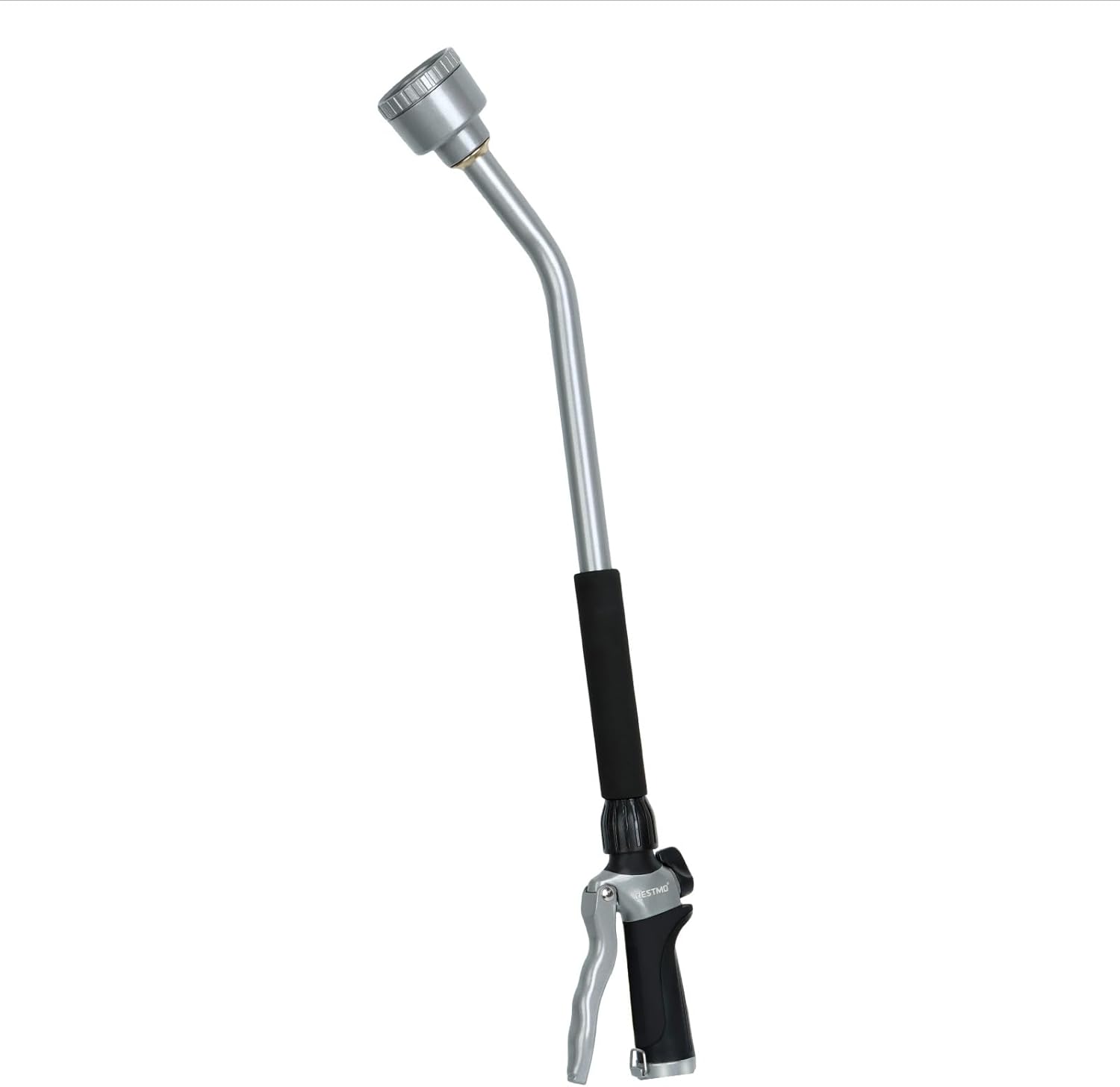 RESTMO Long Watering Wand, 24 Inches Gentle Soft Full Shower Sprayer Wand with Flow Control, Heavy Duty Metal Hose Wand for Hanging Baskets, Shrubs, Plants, Flowers, Garden and Lawn, Black 1 Black
