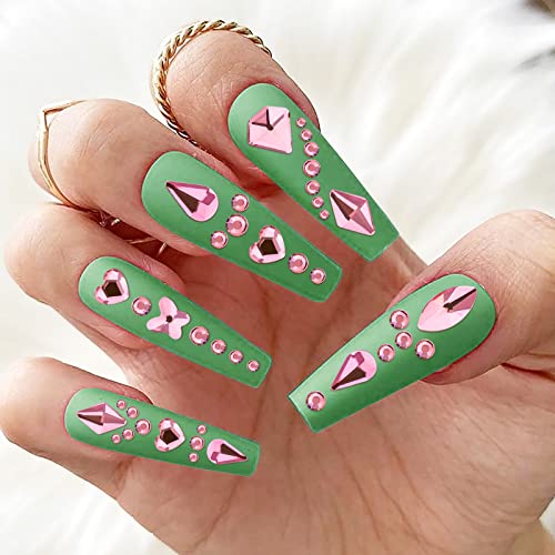 Noverlife 3830Pcs Nail Art Pink Rhinestones, Multi Shapes Rhinestones Nail Rhinestones Set, 3D Nail Art Gemstones Kit Flatback Round Beads Rhinestone Crystals For Nail Diy Crafts Clothes Shoes Jewelry #TOP4