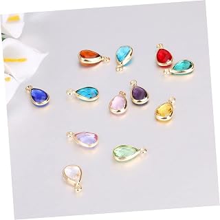 CRAFTHROU Conjunto De 6 Peças De Vidro Kit De Joias Para Roupas Azuis Contas De Lágrima Pingentes De Strass Azuis Contas De Cristal Joias Penduradas Pingente DIY Acessórios Pingente