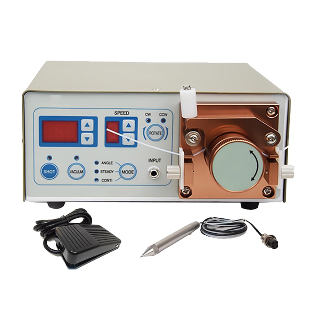 XNXYSMKJ Automatic Glue Dispenser Machine,Speed Adjustable W/Manual/Auto Mode,for Various Aqueous Glues Under 5000CPS Viscosity,Wide Application Range
