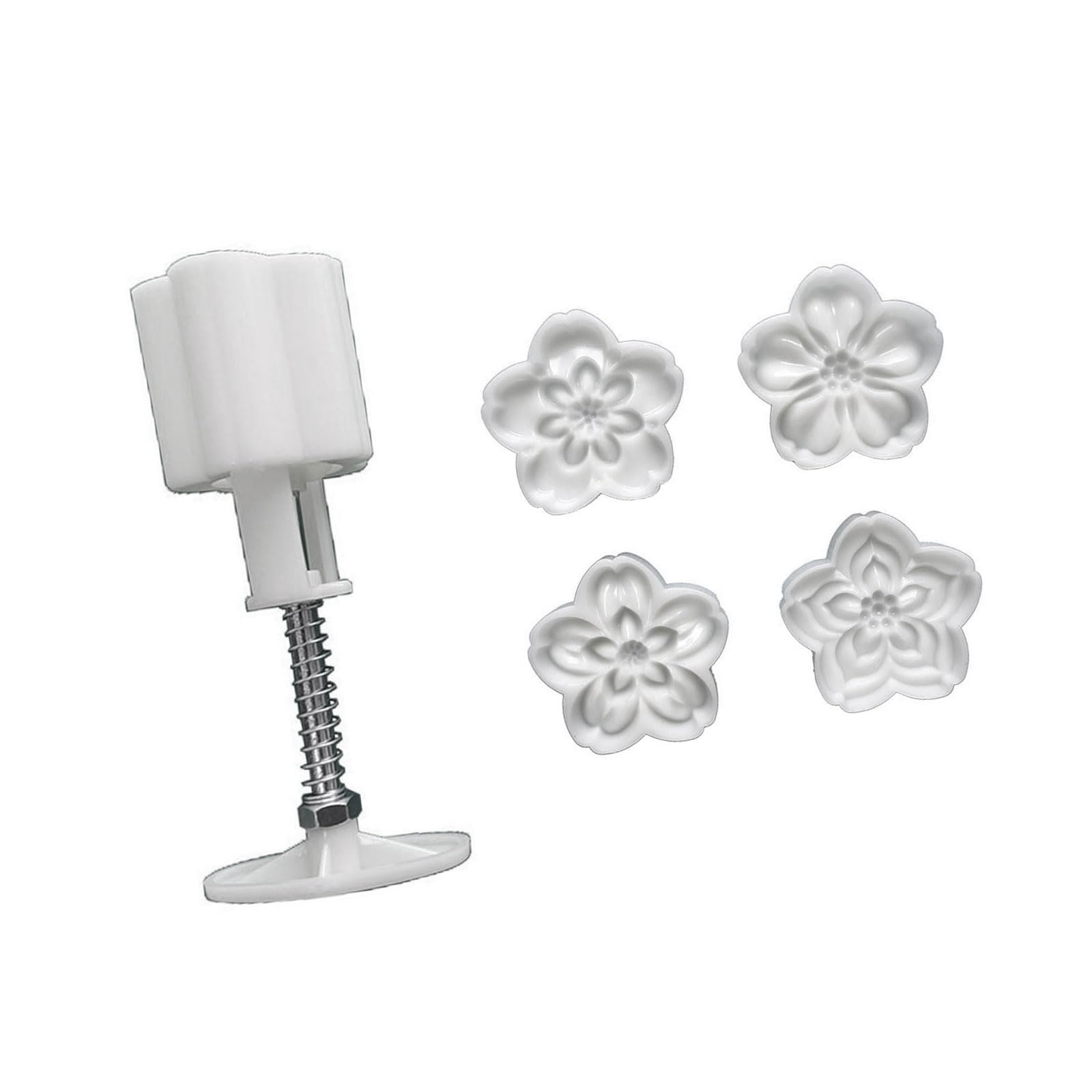 Xinsheinelry Professional 4Pcs Cherries Flower Baking Molds Sturdy ABS Pastries Tool for Home Cooks and Commercial Kitchens Cherries Flower Pastries Decorating Tool
