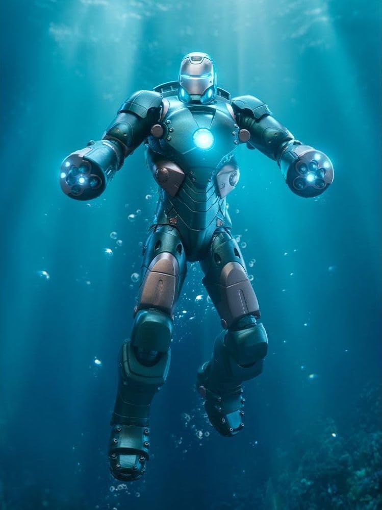 ZD Zhongdong 1/10 Scale MK37 Green Iron Hero Movie Series 7 inch Action Figure,Non-Illuminated Version - Image 3