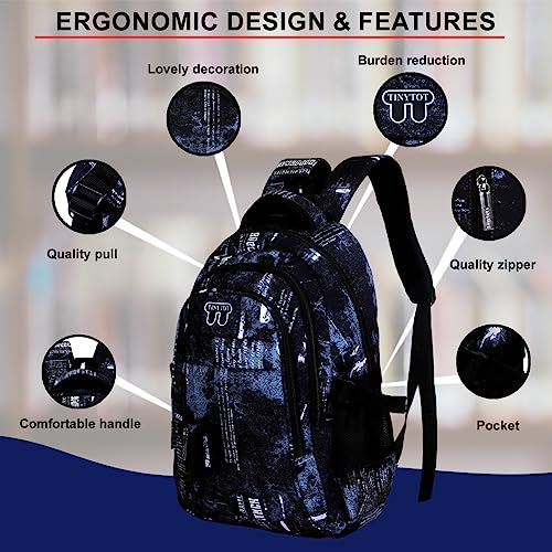 Image of Tinytot 30Litre School Bag Water-Resistant Laptop& Travel Backpack - Unisex Large 19 Inches Multipurpose Travel Backpack for Boys & Girls, Men & Women- Ideal for College and School and office Use