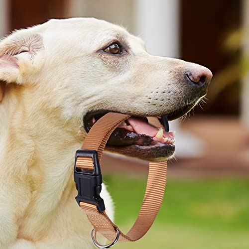 18 Pieces Adjustable Dog Collar 9 Colors Nylon Pet Collar Soft Neoprene Padded Collar With Buckle Heavy Duty Medium Dog Collars For Medium Dogs (Large, Dark Color) #TOP5