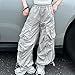 Kids' Fashion Jogger Pants with Plush Star Cargo Pants for Boys and Girls Street Style Wide Leg (Grey, 6-7 Years)