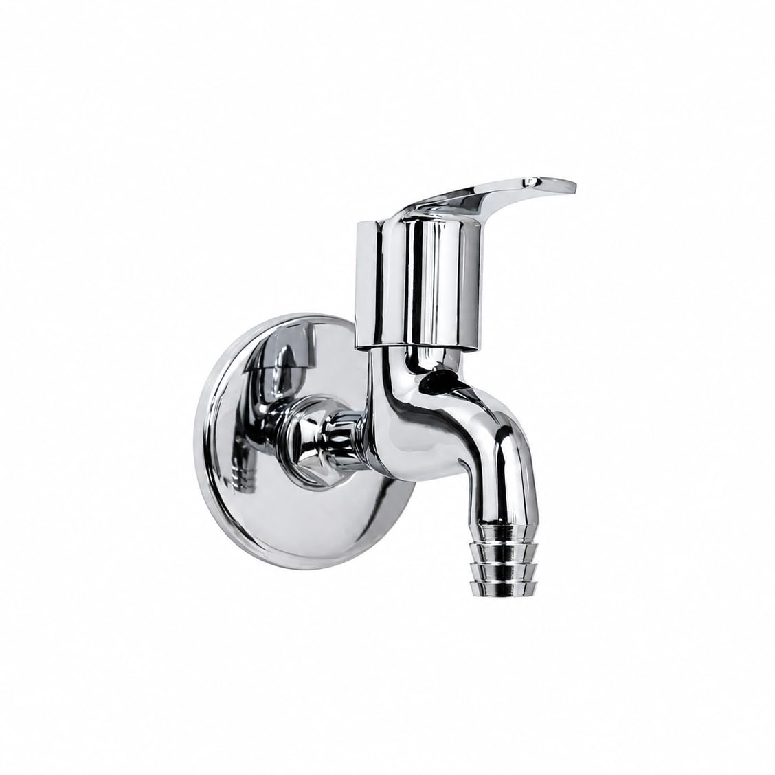 Soft Topaz Nozzle BIB Cock, Chrome Finish, Wall-Mounted, Lever Handle, Hose Nozzle Outlet-image-0