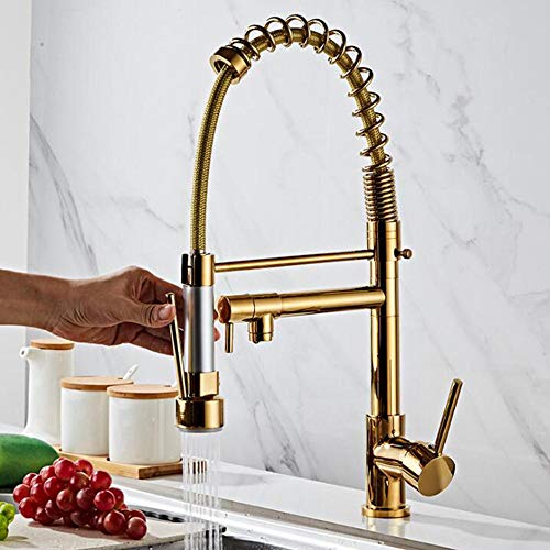 Mitigeur d'évier de cuisine à 3 voies extractible avec double sortie eau pure - 5