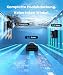 BRINBO C1 Poolroboter Akku Boden und Wand, Wasserlinie, Doppelfilter, 7 Reinigungsmodi, 180 Minuten Laufzeit, Poolreiniger mit App, Starker Poolsuager Akku für Pools bis zu 150 m², Dunkelblau