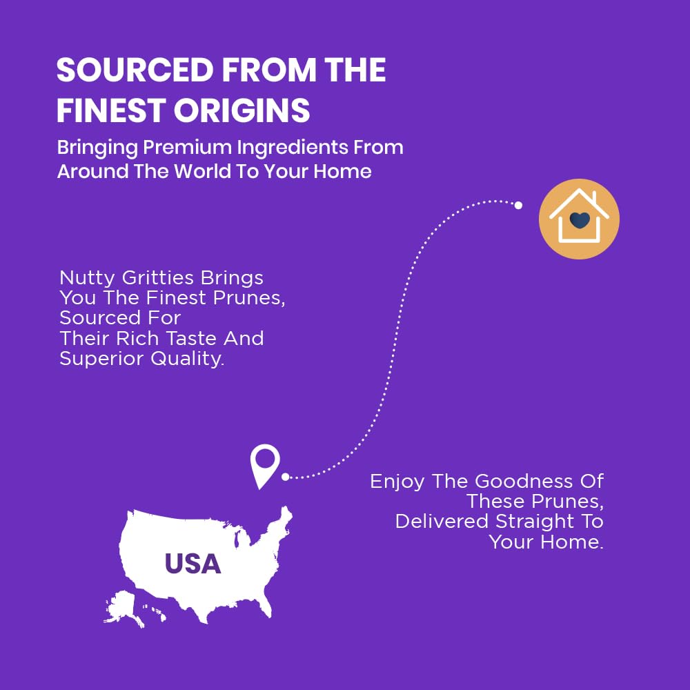 Nutty Gritties California Pitted Prunes 200g | Dried Fruit Plums | Naturally Sweet & Juicy | High in Fiber | Healthy Snack | Re-sealable Pouch 3