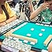 Bornerwhite 2 Pcs Green Drawstring Mahjong Bags Protective Sleeve Printed Tile Bag 26 Inches Mahjong Racks for Tiles and Pushers for Mahjong Accessories and Gifts(Empty Bag Only)