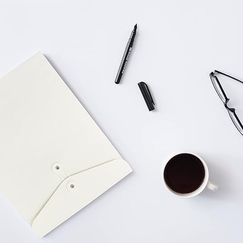 Miniatura 5 de VANRA Carpeta de archivos de cuerda de papel kraft, sobre de archivo, chaqueta de archivos, organizador de documentos, plano, sin expansión, tamaño