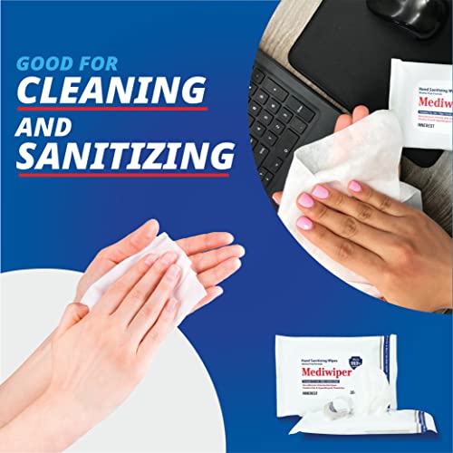 Mediwiper 2000 Wipes Refreshing Wet Wipes Antibacterial Alcohol-Free Hand Wipes Travel Size | Travel Hand Sanitizer Wipes | 10 Count, 200 Pack #TOP1