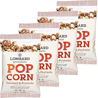 ロンバード プレミアム ポップコーン キャラメル&プレッツェル 50g×4袋 [ 国産 無着色 無香料 エアポップ製法 ]