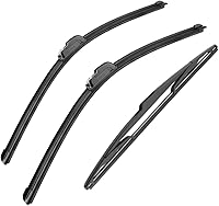 Vista 1 de 3 Limpiaparabrisas de 66 cm, 51 cm, 36 cm para delantero y trasero, repuesto compatible con Ford Edge MK1 2007-2014, limpiaparabrisas