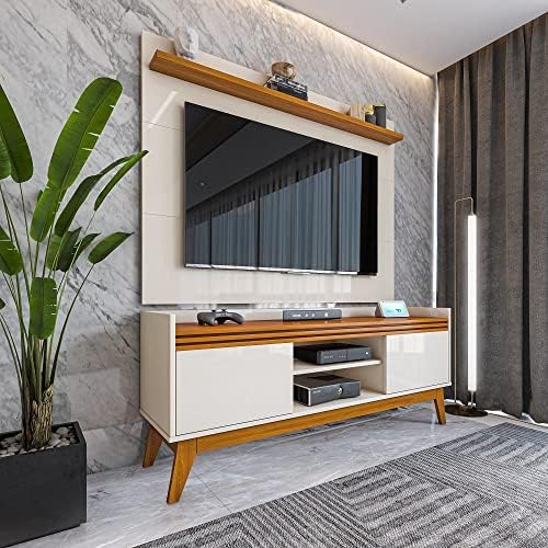 VIANOSSA - Rack ripado 2 Portas com Painel para Tv 50 Polegadas A...