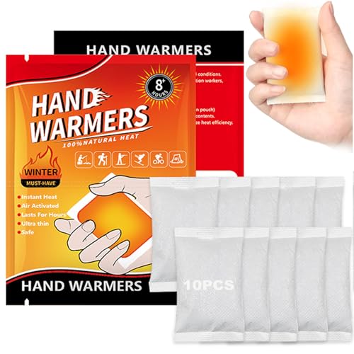 BananaHome Hand & Foot Warmers-Disposable Heat Pad Hot Hands Hand Warmers Long Lasting Safe Natural Odorless Air Activated Warmers Perfect for Camping Outdoor Skiing Travel (Hand Warmers 10pcs)