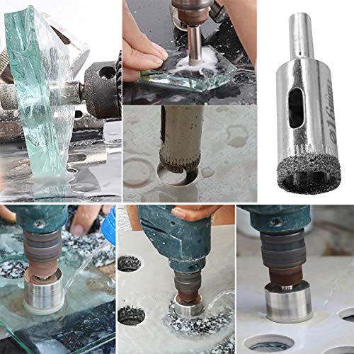 16Pcs/Set Diamond Drill Bit Set Hole, Glass Hole Saw Drill Bits For Diamond Drill Bit Set Hole, 15Pcs Hole Saw Set For Glass, Marble, Granite Stone Ceramic Tile Saw Cutting Tool 6-50Mm #TOP5