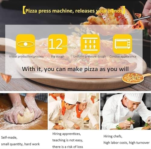 LYDZUSDP Dough Roller,Electric Pizza Press Sheeter,Automatic Commercial Dough Press Machine,for Rolling of Dough