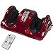 Best Choice Products Therapeutic Shiatsu Kneading and Rolling Compact Electric Foot Massager w/Remote Control, 3 Modes - Red