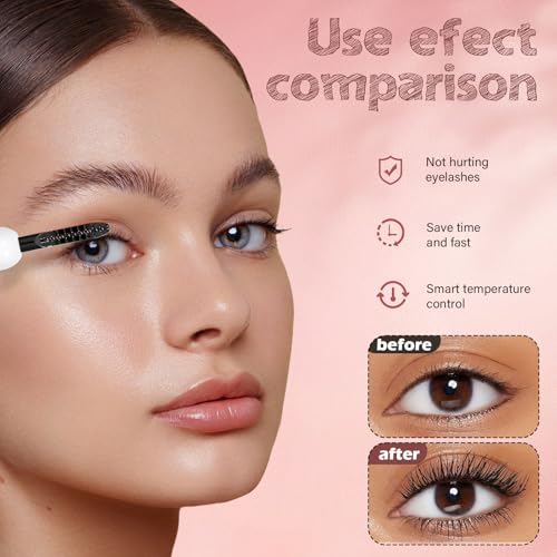 Heated Eyelash Curler for Women, Electric Lash Curler with 10s Fast Heating, 4 Adjustable Temp (65°C-95°C), 24H Curl, USB-C Rechargeable, Ergonomic Design, Travel-Friendly Makeup Tool Gift - Image 5