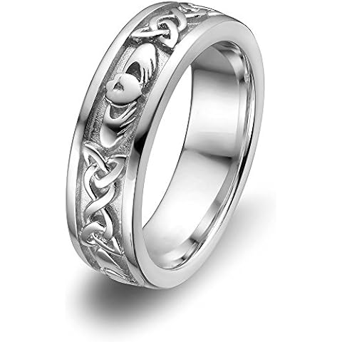 Sterling Silver Women Claddagh Wedding Ring ULS-6344 Size: 5.5 Cover