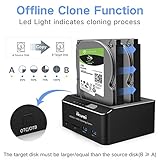 ikuai SATA to USB 3.0 Dual Bay Hard Drive Dock for 2.5"/3.5" SATA HDD SSD with Micro SD Card Reader 2 USB 3.0 Port, Offline Clone Function External Hard Drive Docking Station, 2X20TB and UASP Support - Image 2