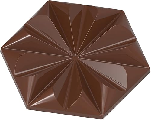 Chocolate World Molde de policarbonato para chocolate 1906 con 2 cavidades de tableta de rubí de 3.524 in x 4.075 in x 0.531 in de alto