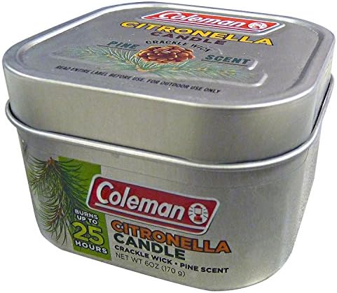 Coleman Scented Outdoor Citronella Candle with Wooden Crackle Wick - 6 oz