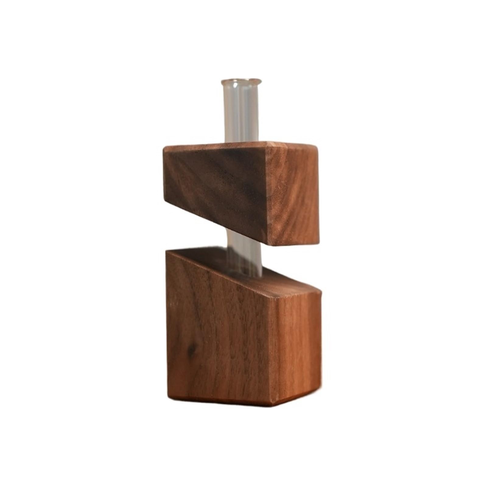 Wandvase Geometrische Wandvase aus massivem Holz