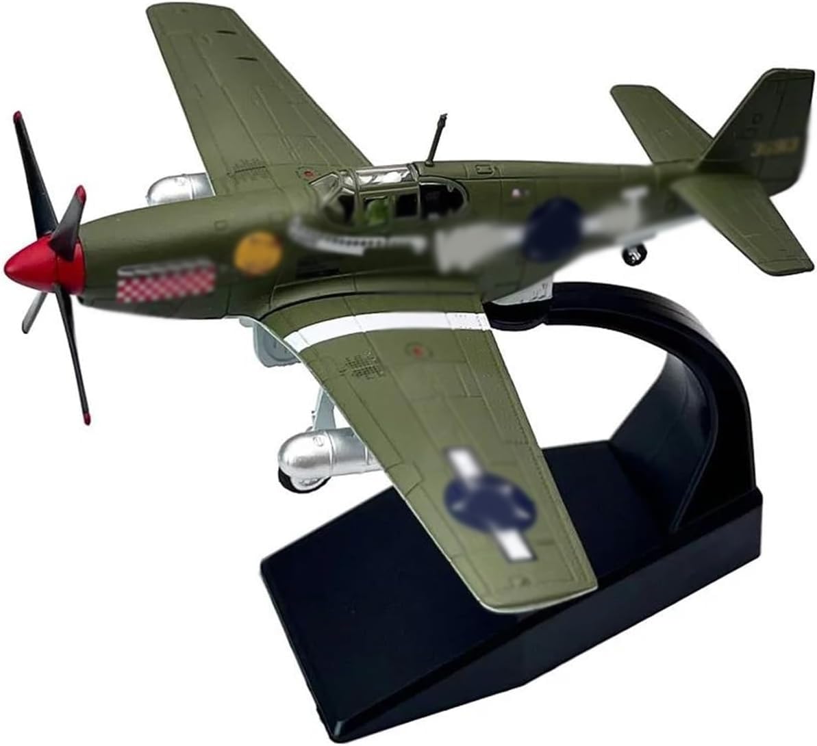 Eoweiot 1:72 P-51 Mustang Fighter Airplane Metal Model Plane Toy Desktop Display Decorations Miniature Hobby Playset