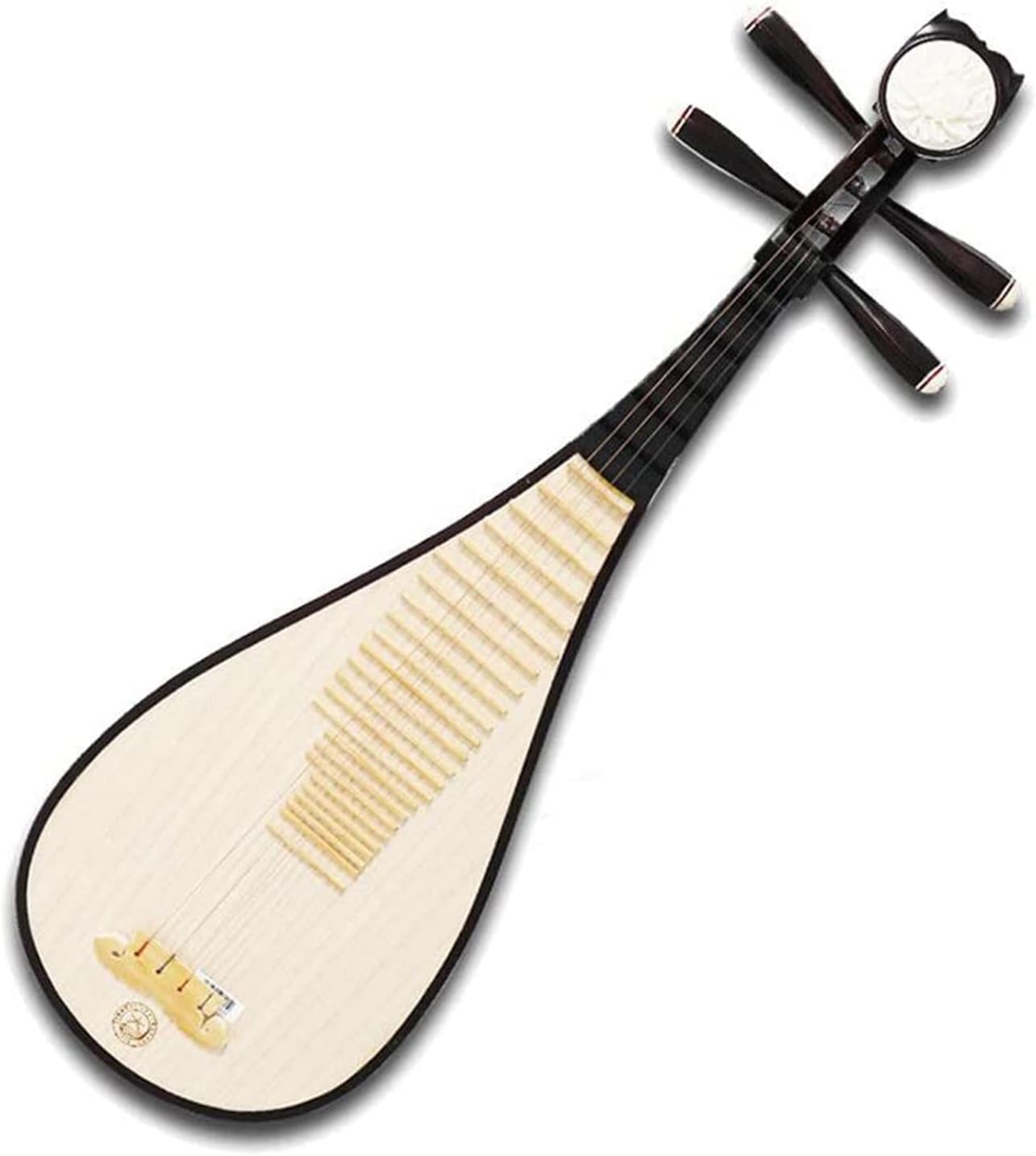 XingHai Hardwood Chinese Lute Traditional National Stringed Instrument Peony Bones Carving PiPa for Adults