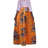 Design: Ethnic style maxi skirt,African floral print long skirt,Ankle length maxi skirts.