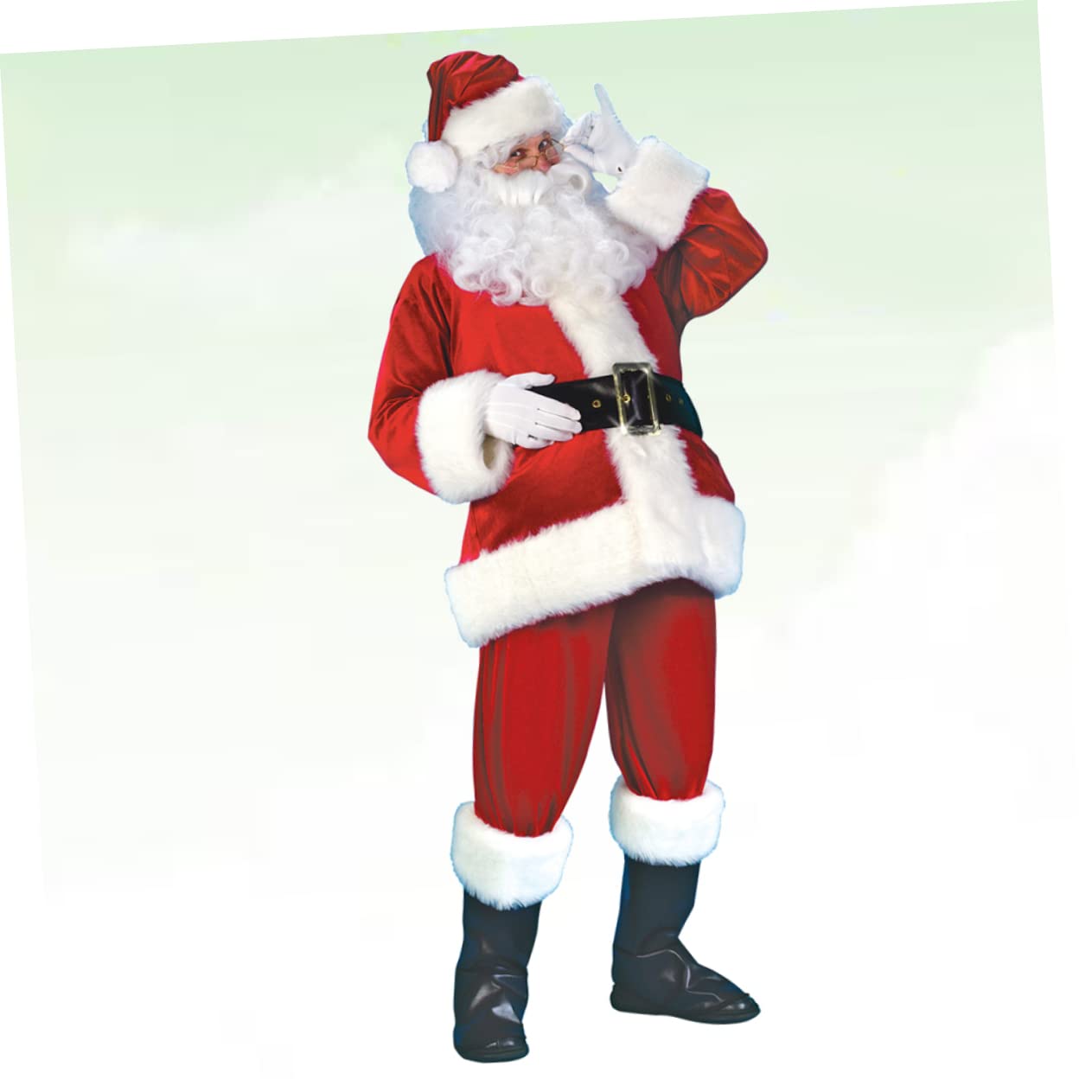 Toyvian 7pièces Costume de Père Noël Créatif pour Fêtes de Noël Cosplay et Activités
