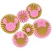 Pink and Gold Glitter Minnie Tissue Paper Fans Backdrop Decoration Girls Birthday Party Favor Set