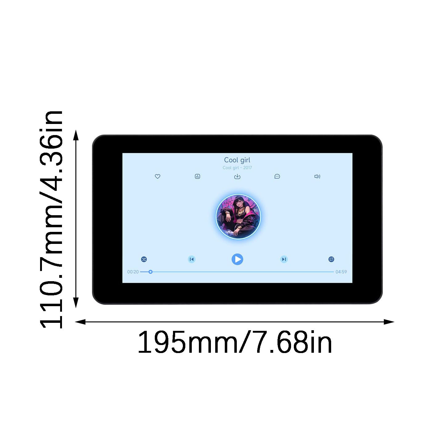 Zoll IPS Touch Anzeigetafel, with Battery