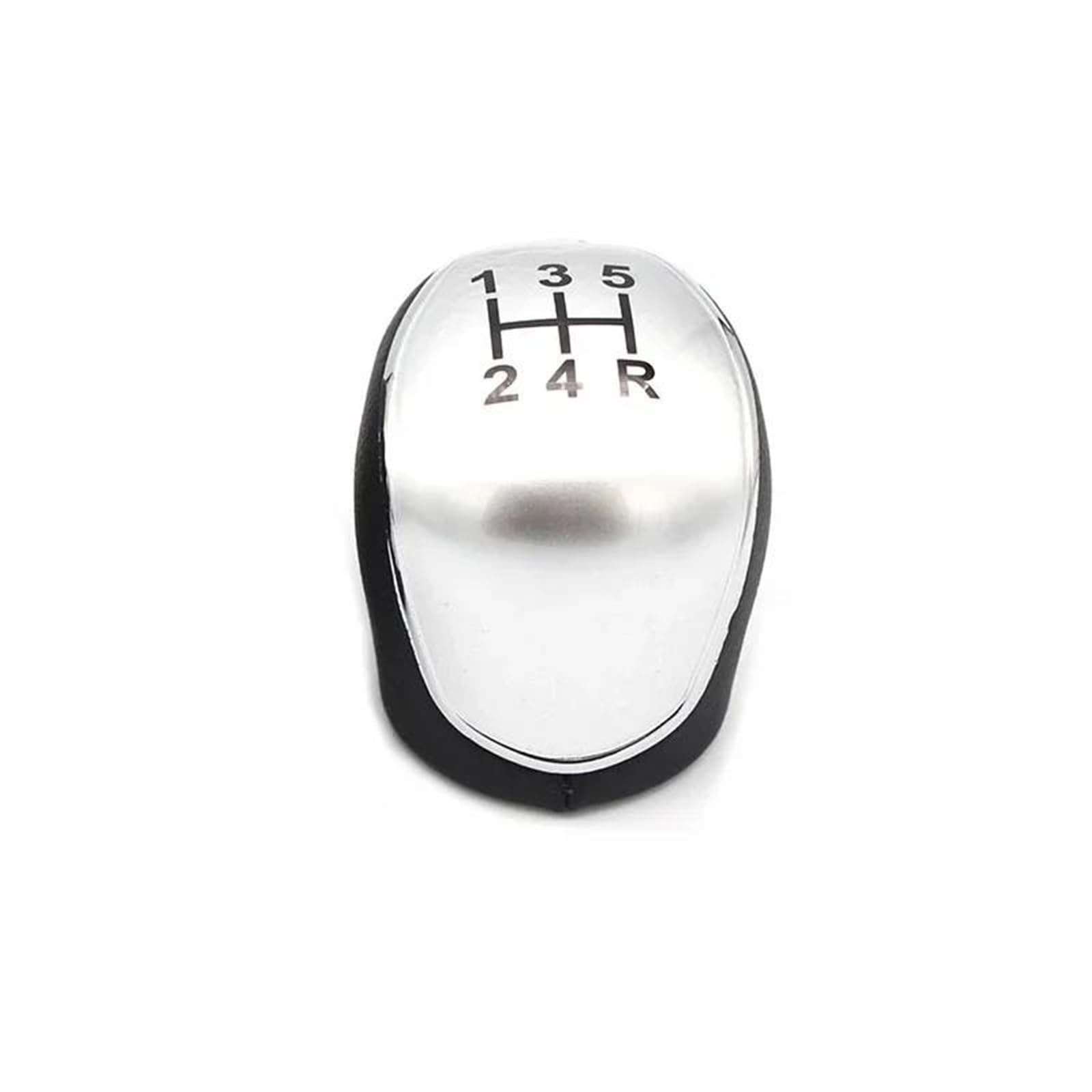 YDXHERTA 5/6 Car Leather Gear Shift Knob for Ford for S-Max for C-Max for Kuga for Galaxy for Mondeo 4 Mk4 for Transit Tourneo for Transit Connect for Focus Spare Parts(5 Speed Silver)