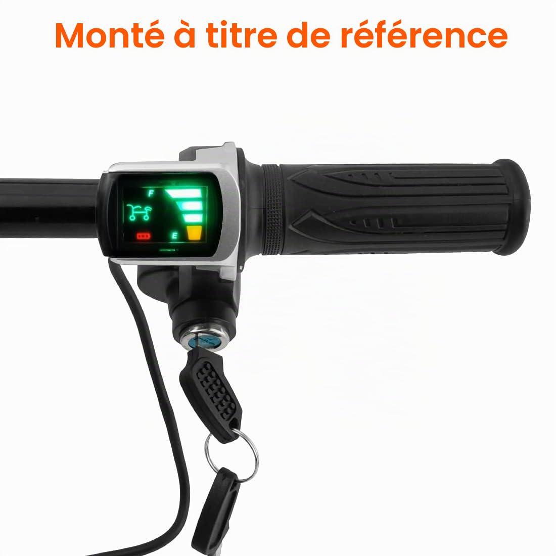 L-faster Poignée d'accélérateur de Vitesse avec indicateur de commutateur de clé pour vélo e - Cooter