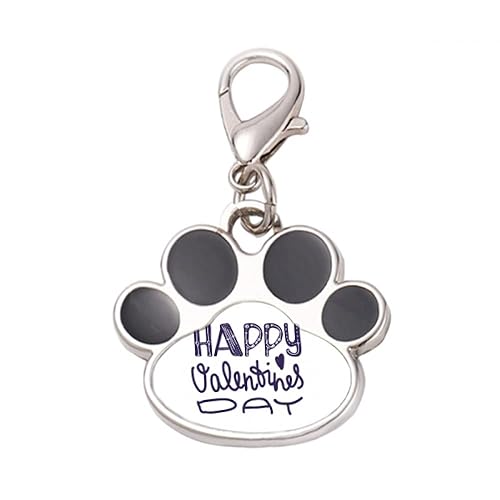 DIYthinker?Happy Valentine Day Cute Quote Style Pet Tag Keychain Dog Cat ID