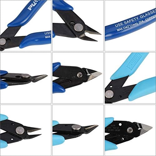 Phoetya 2pcs Wire Cutter, Electrical Side Cutter Precision Cutters Wire Strippers Electrical Snips Electrical with Soft Grip for Jewelry Craft DIY