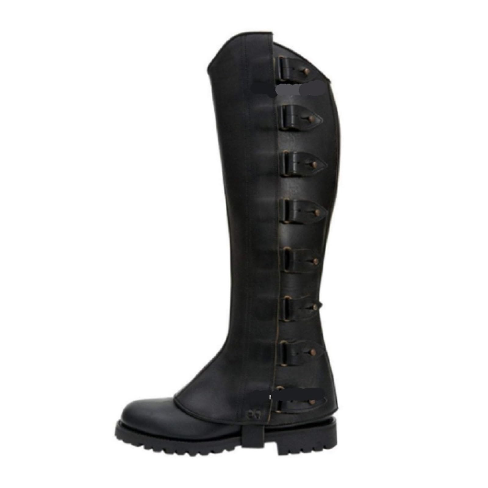 Reiten Half Chaps Rüstung Leder Halbchaps Schnürschnalle Schuhe Stiefel Cover Vintage Wandern Gaiter Männer Frauen Larp Ritter