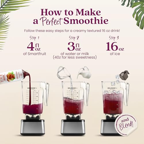 Image of Smartfruit Summer Strawberry + Antioxidants - 100% Real Fruit Puree with Strawberries, Apple & Pineapple - Great for Smoothies, Juice, Yogurt, Cocktails, Teas & More - 2-Pk, 48oz Each