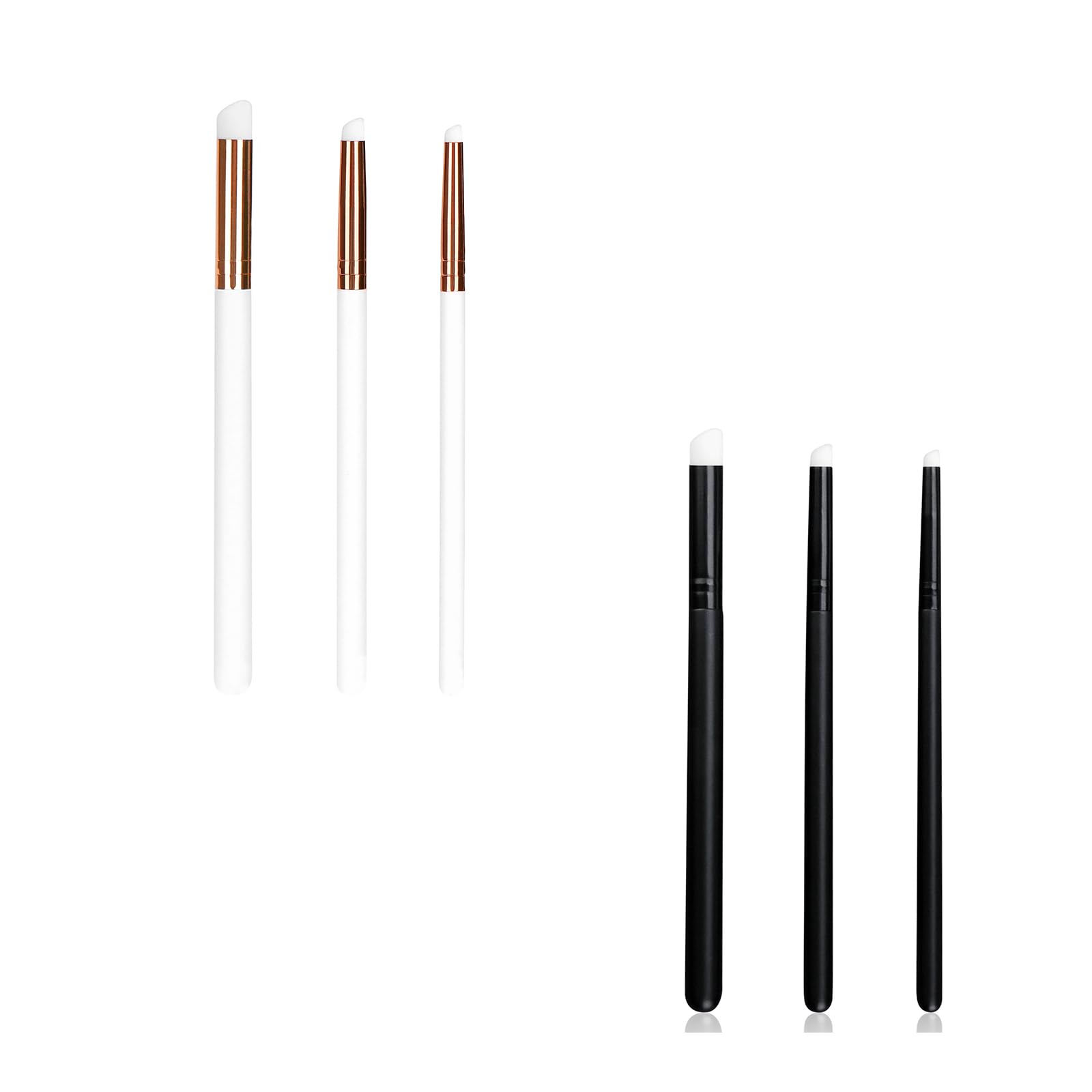 3+3 Pack Mini Blending Brushes for Card Making, Dry Miniature Painting Set Background Blender Paint Brushes Small Detailed Paint Brushes