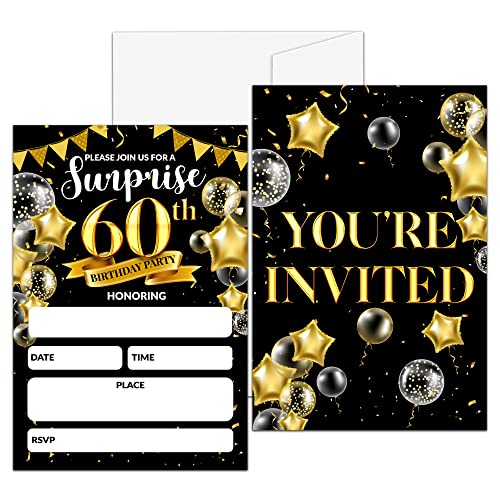 Surprise 60th Birthday Party Invitation