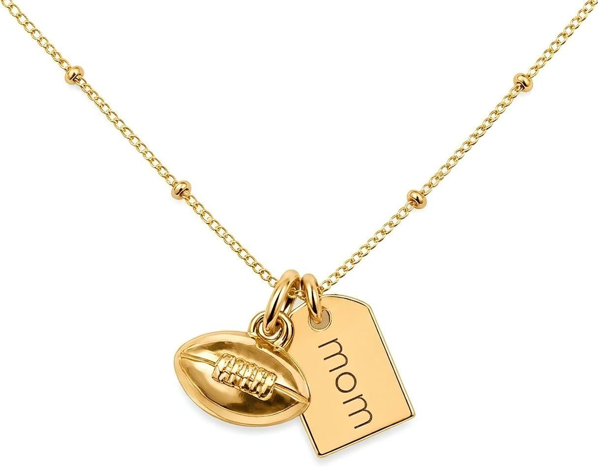Chelsea Charles Sports Mom Double Charm Necklace, Fashion Jewelry Gift for Women