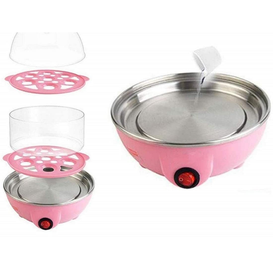 Krishna Zone Double Layer Egg Boiler 14 Egg Electric Cooker Poacher Plastic Egg Steamer for Home Food Boiling Cooker with Measuring Cup 2