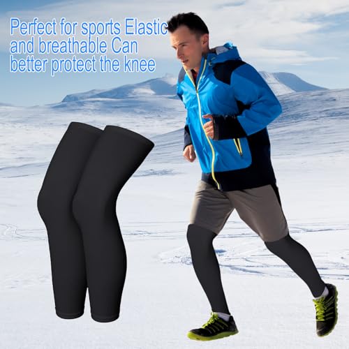 YUEXNKO Mangas de Pierna de Ciclismo Deportivo,Ciclismo Manga Pierna,Perneras de Ciclismo Calentadores de Piernas Polar Térmico a Antideslizante para Bicicleta Running Deportes Unisex Adulto (1, L) - imagen 5