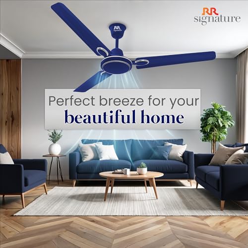 Image of RR Signature MORPHEUS DECO 1S 1200 MM Ceiling Fan For Home|High Speed & High Air Flow | High Energy Efficient | 2 Year Warranty [Oxford Blue]