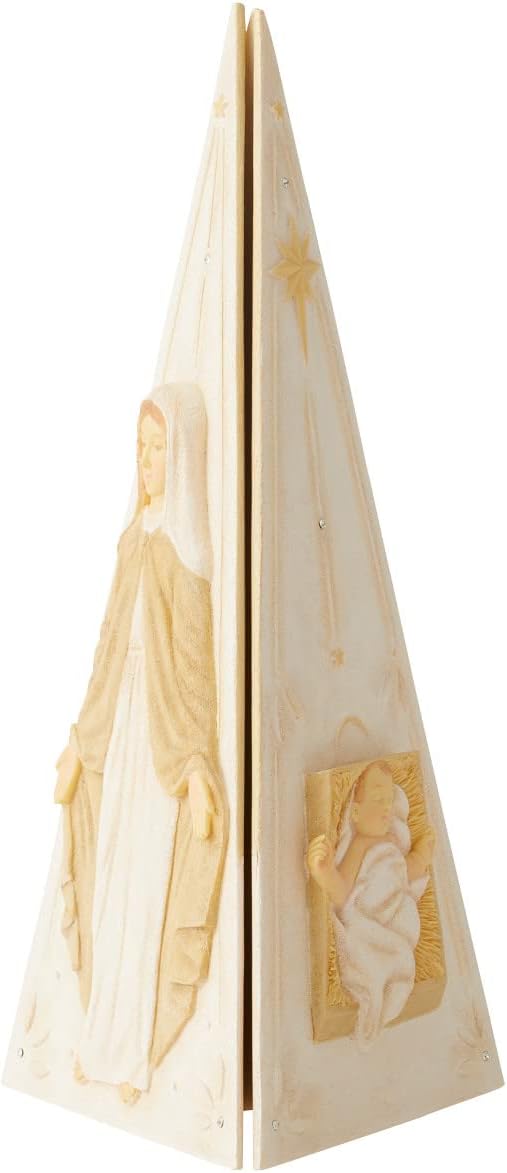 Enesco Foundations Holy Family Nativity Pyramid Figurine Set, 9.25 Inch, Multicolor
