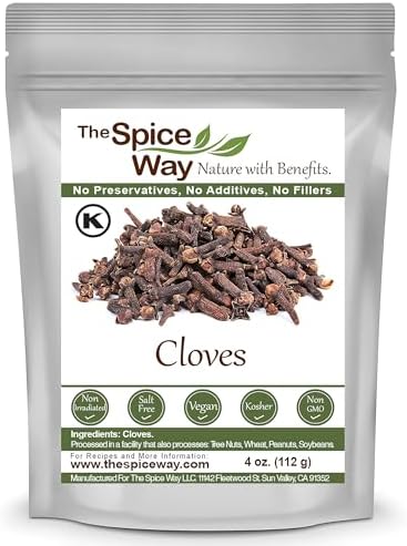 The Spice Way Cloves Whole 4 oz for Mulling Pickling Savory Dishes and Tea