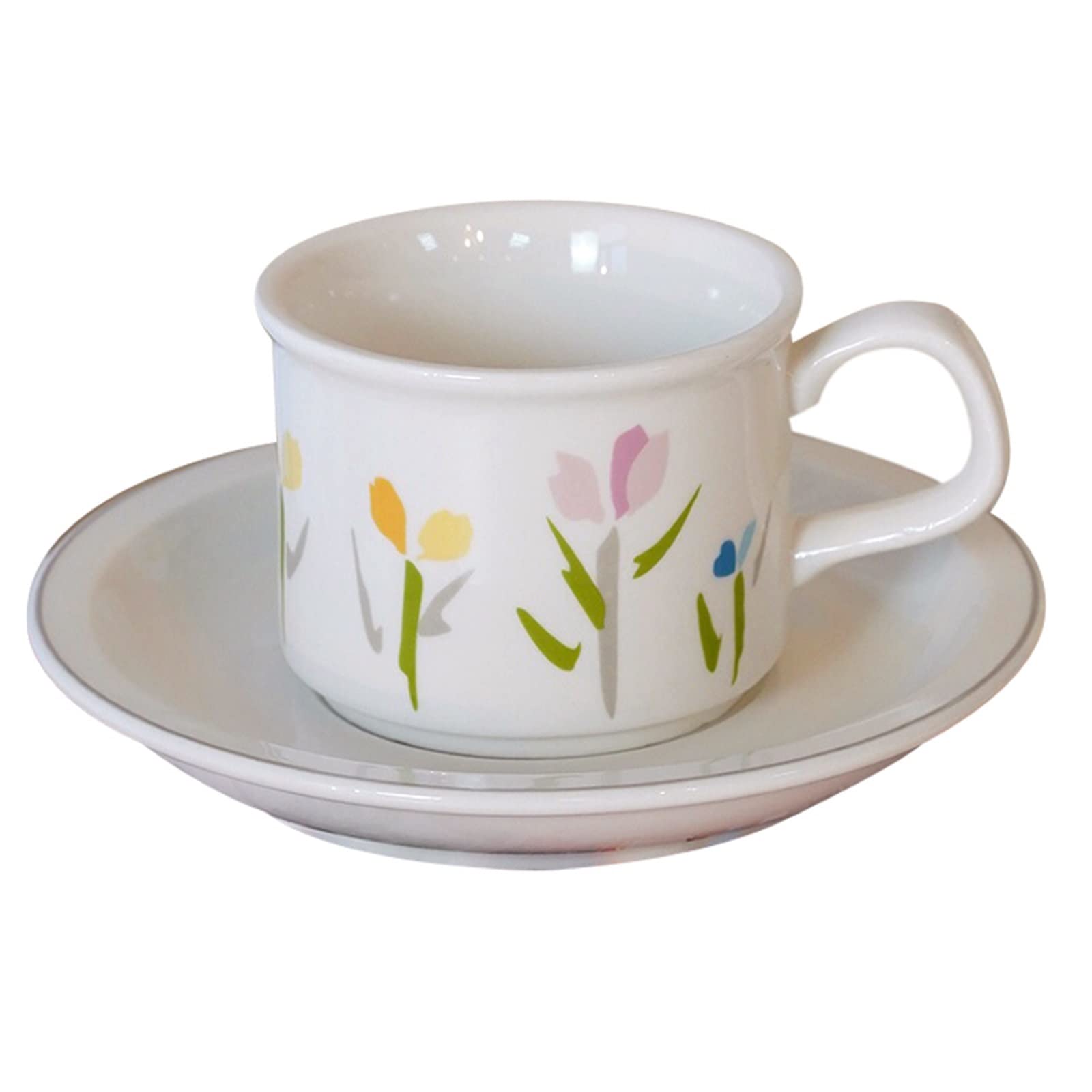 YNIYUJKL Coffee Cups Ceramic Ceramic Fresh Butterfly Orchid Cute Flower Coffee Cup And Saucer Set Afternoon Tea Cup Latte Cup Flower Tea Cup Housewarming Coffee Cup